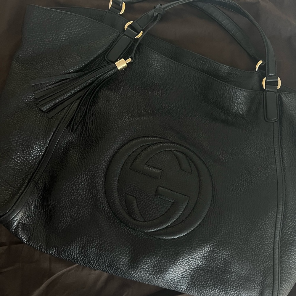 GUCCI Pebbled Leather LARGE SOHO Shoulder Bag Excellent Condition
